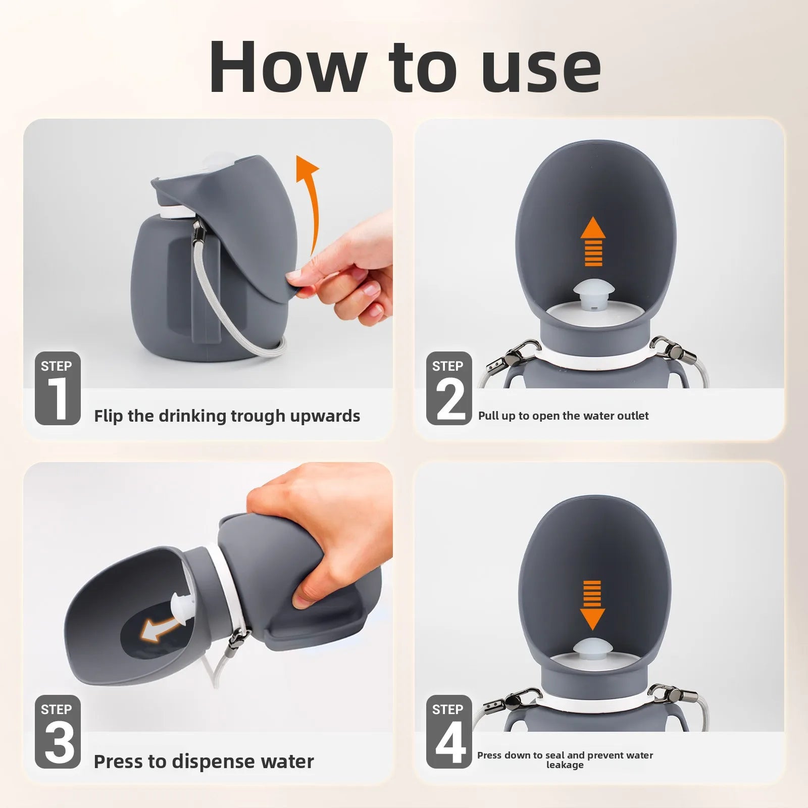 2-in-1 Dog Water Bottle & Folding Bowl